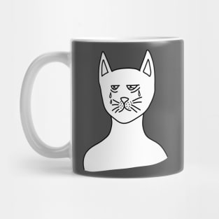 Tired Cat Crying Mug